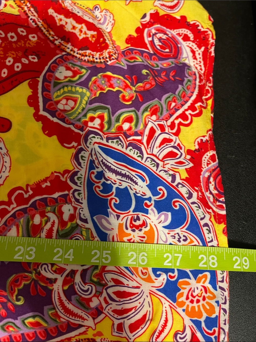 Lucy & Laurel Paisley Tie-Front Tunic 1X Flowy - Picture 6 of 7